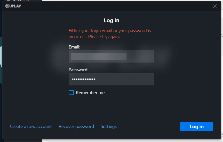 Uplay nie loguje się