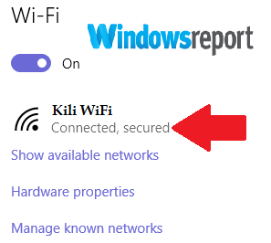 sieć Wi-Fi 0x800f0954 Windows 10