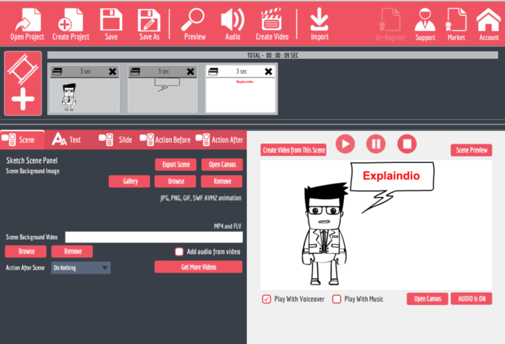 Oprogramowanie do animacji tablic Explaindio