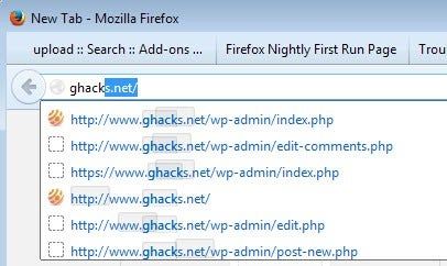 Firefox - sugestie dotyczące jednego wiersza