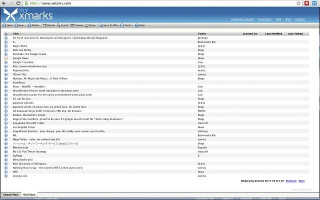 Xmarks Bookmark Sync