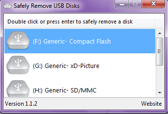 wysuń dysk USB