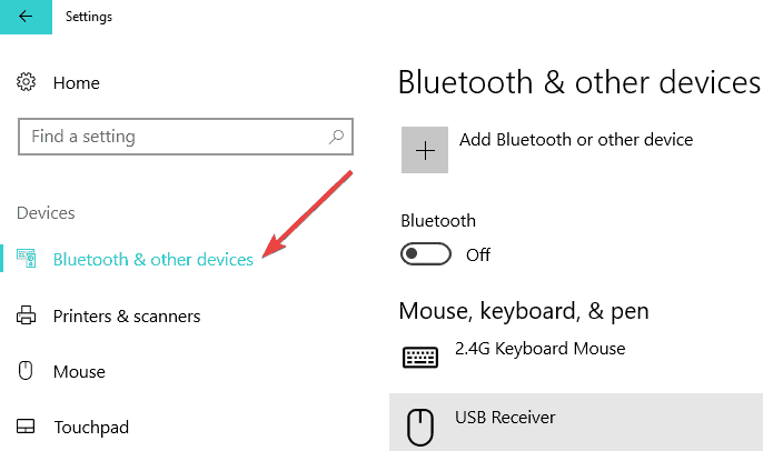 inne urządzenia bluetooth