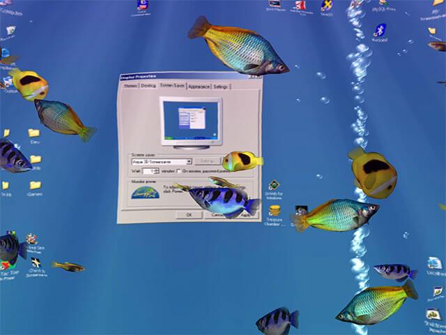 Aqua 3D na żywo tapety Windows 10