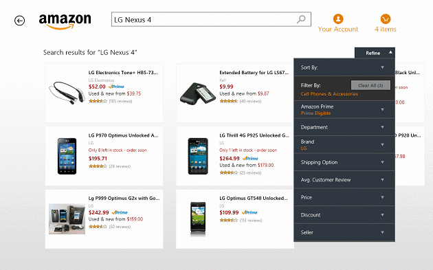 amazon-for-windows-8-review-product-search-filter