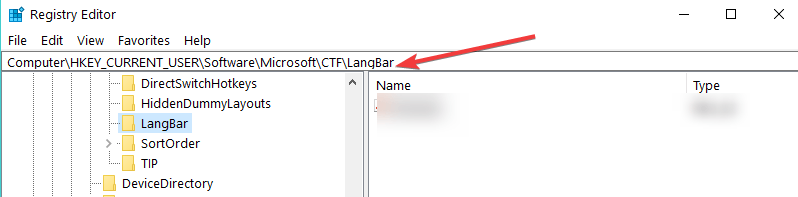 ukryj rejestr języka Windows 10 rejestru