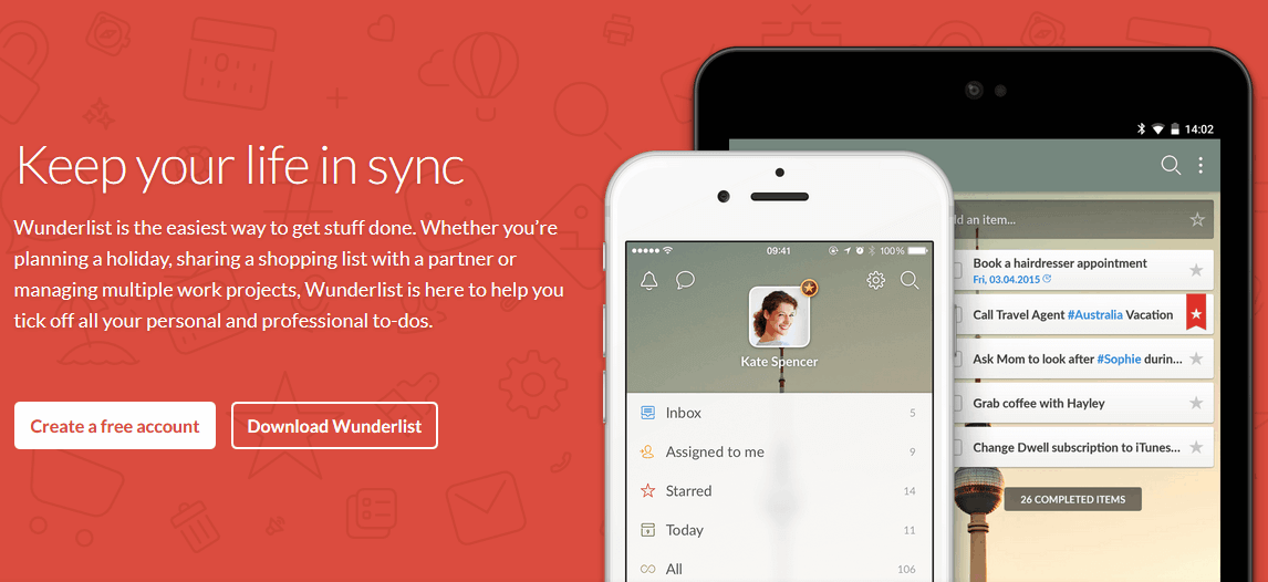 strona wunderlist wunderlist nie't sync