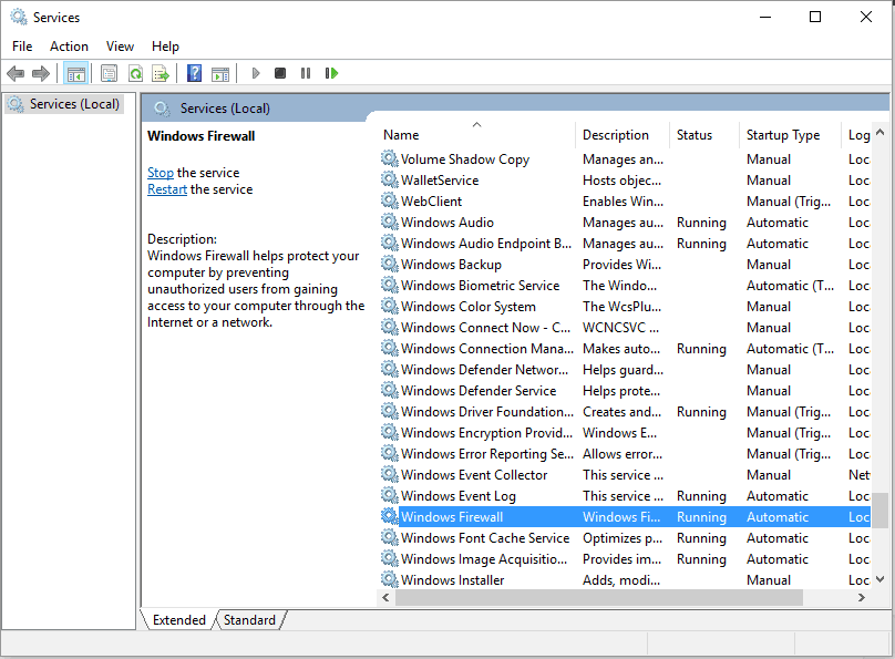 włącz zaporę systemu Windows Windows 10