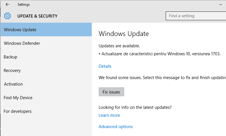 zastosuj aktualizacje systemu Windows 10