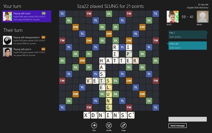 Wordfeud Windows 8 Scrabble