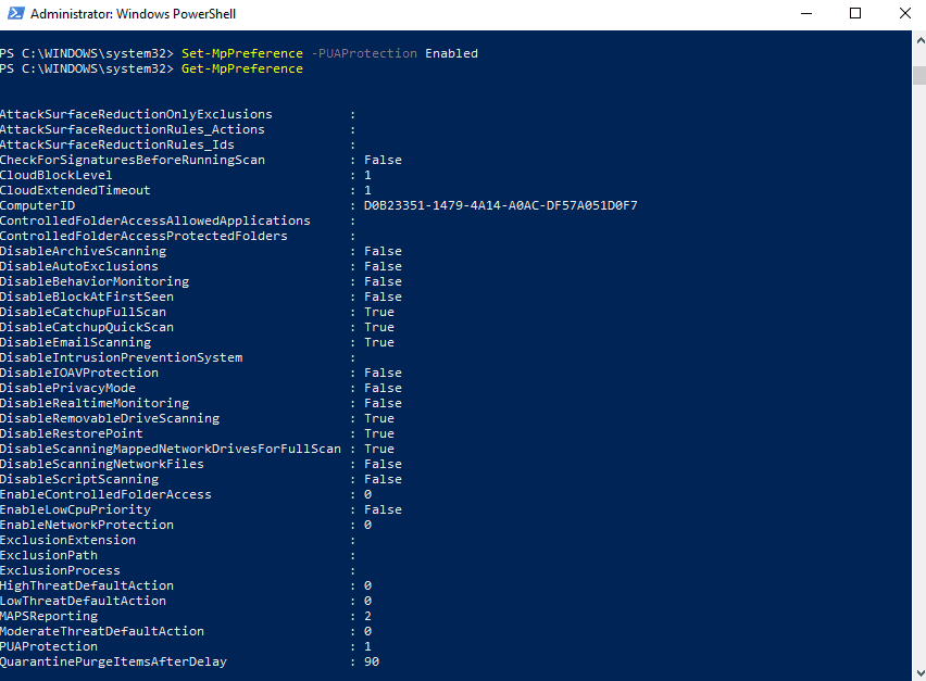 ochrona szczeniaka systemu Windows Defender