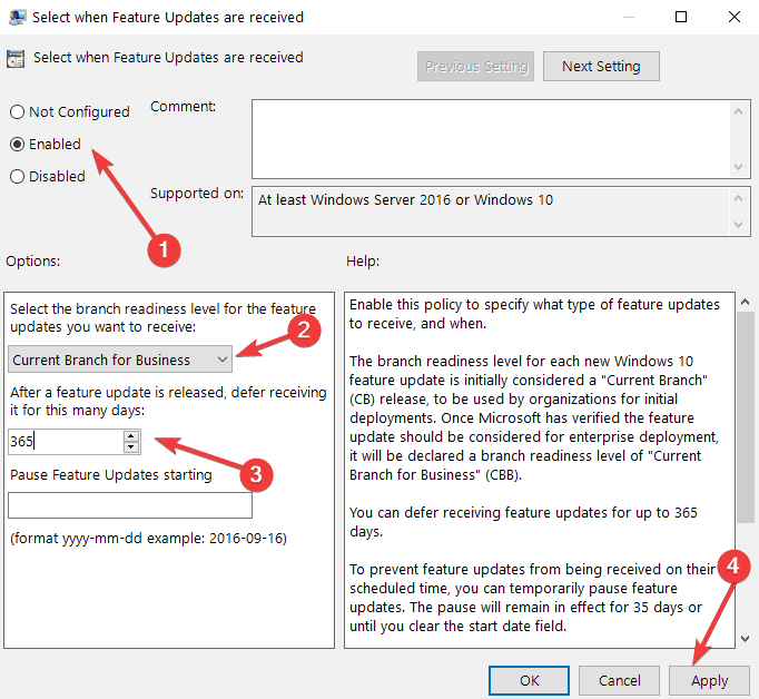 zasady grupy zatrzymują aktualizacje systemu Windows 10