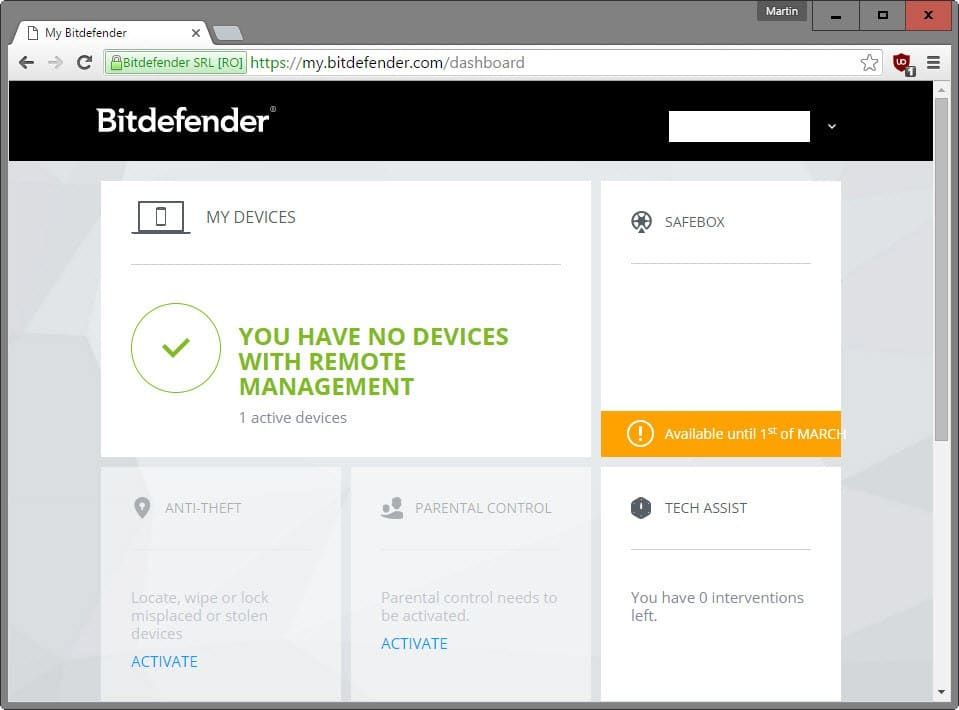 mybitdefender online