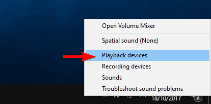 Kontrola głośności wygrała't open playback devices