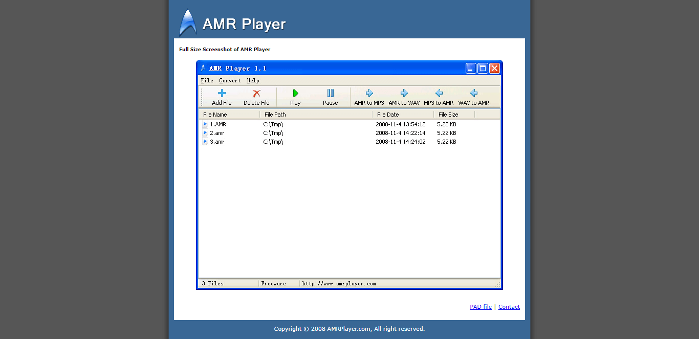 AMR Player Konwertery AMR na MP3