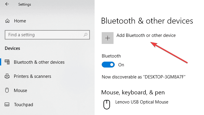 dodaj bluetooth lub inne urządzenie