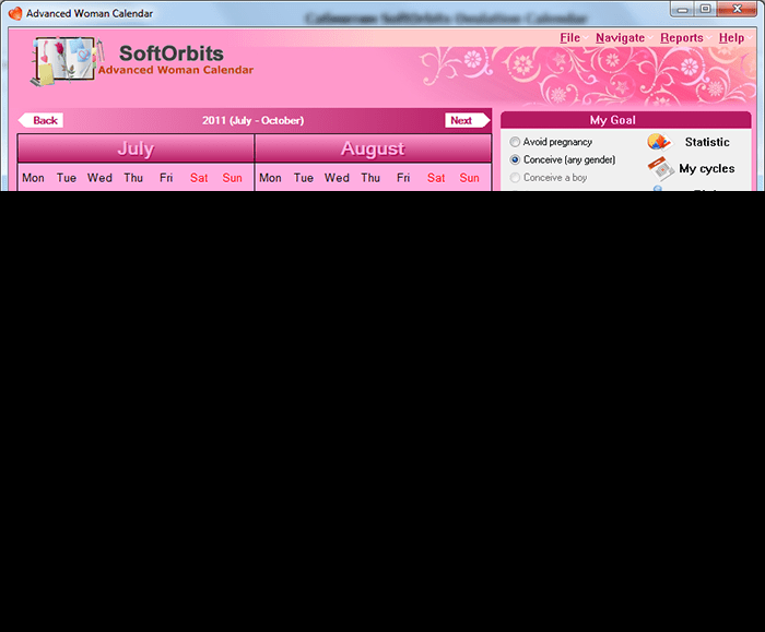 oprogramowanie kalendarza dla kobiet
