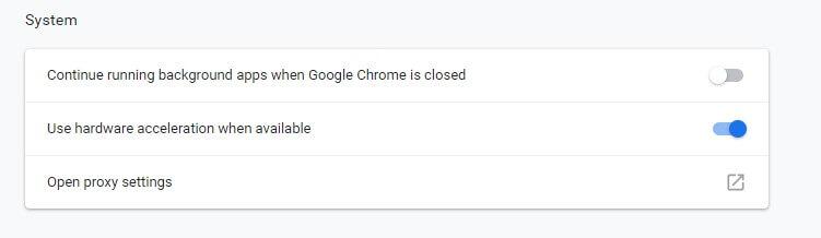 wyłącz problem przyspieszania sprzętowego chrom chrom chrom pusta strona