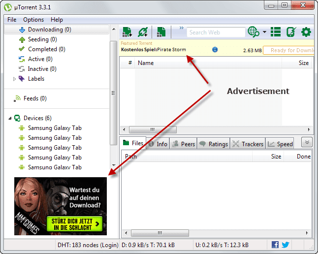 reklamy utorrent