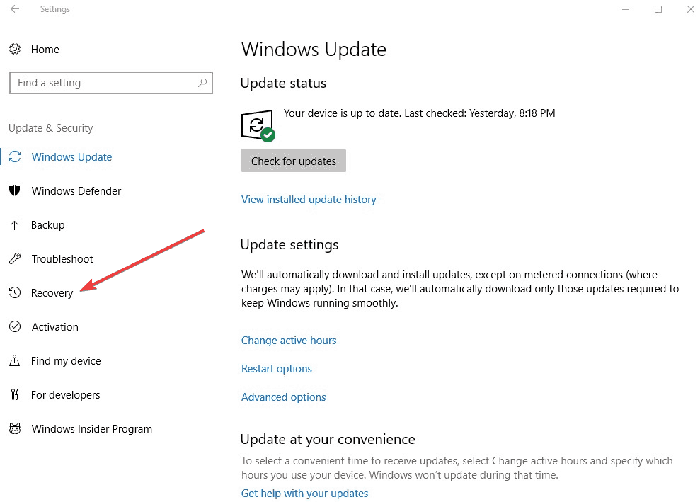 Błąd szybkiego dostępu do systemu Windows 10