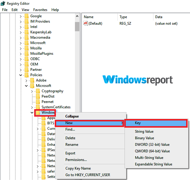 wyłącz automatyczną aktualizację Windows 10 nowy klucz