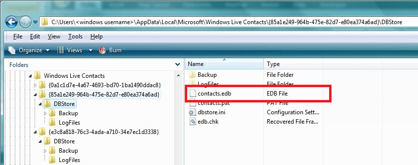 Pliki Windows Live EDB