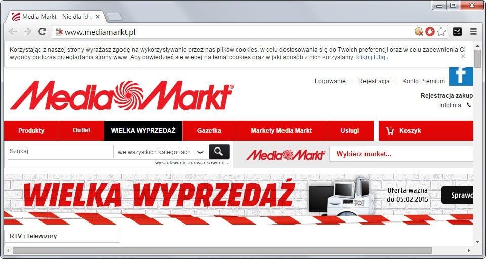 pliki cookie mediamarkt