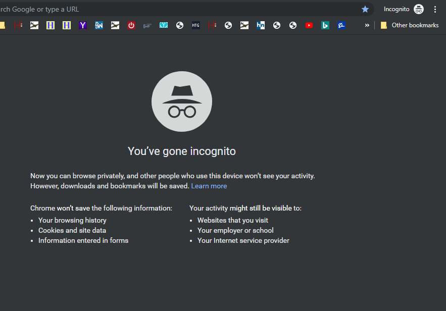 Asana okna Incognito nie działa w chrome