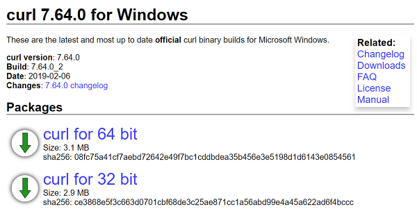 CURL dla Windows