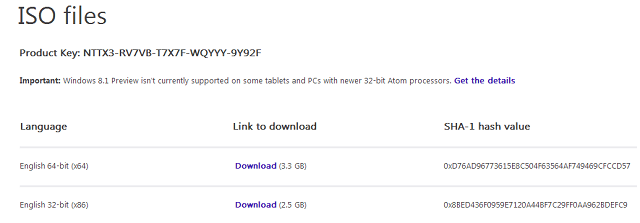 pobierz wielojęzyczny system Windows 8.1 ISO i numer seryjny