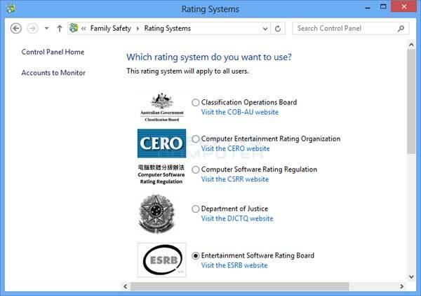 bezpieczeństwo rodziny systemu Windows 8.1