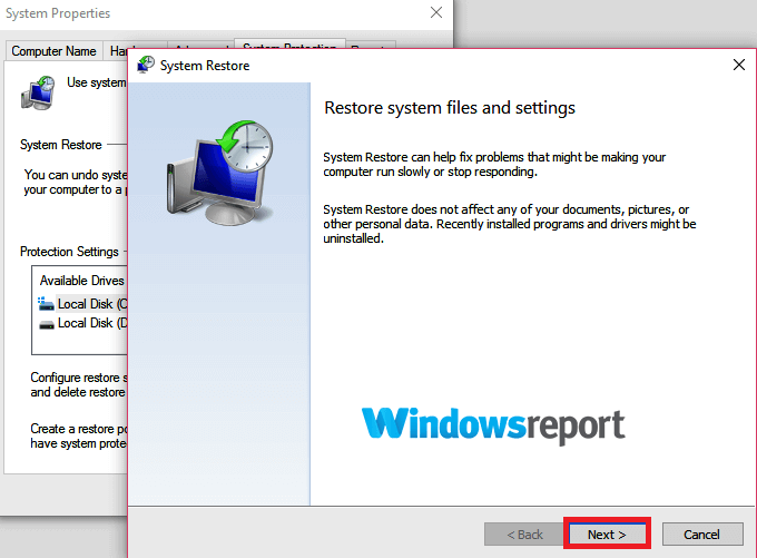 przywracanie systemu laptop może't open anything