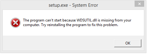 Wdsutil.dll brakuje
