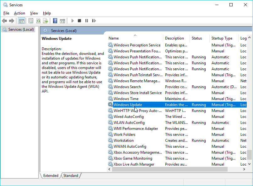 zresetuj usługi Windows Update