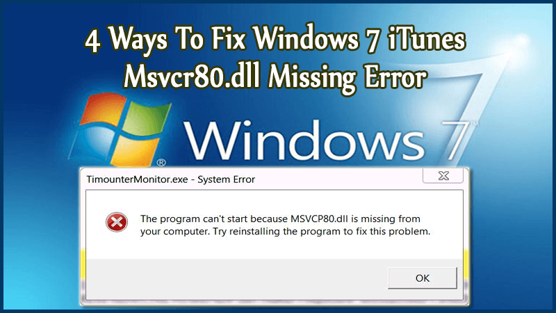Napraw błąd Windows 7 iTunes Msvcr80.dll