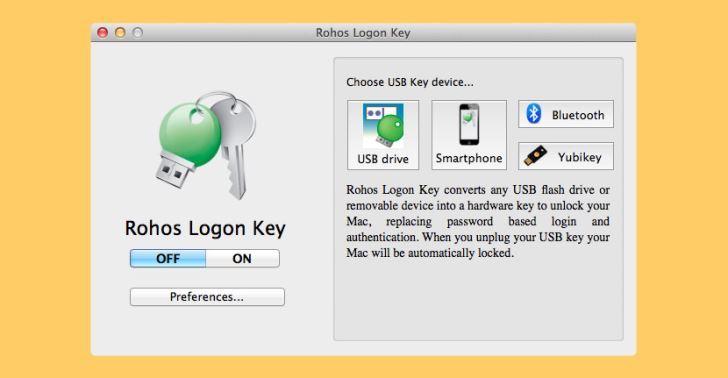 Klucz blokady Rohos Logon USB