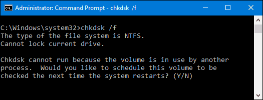 chkdsk Błąd systemu plików