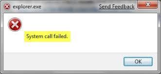 Explorer.exe: Wywołanie systemowe nie powiodło się