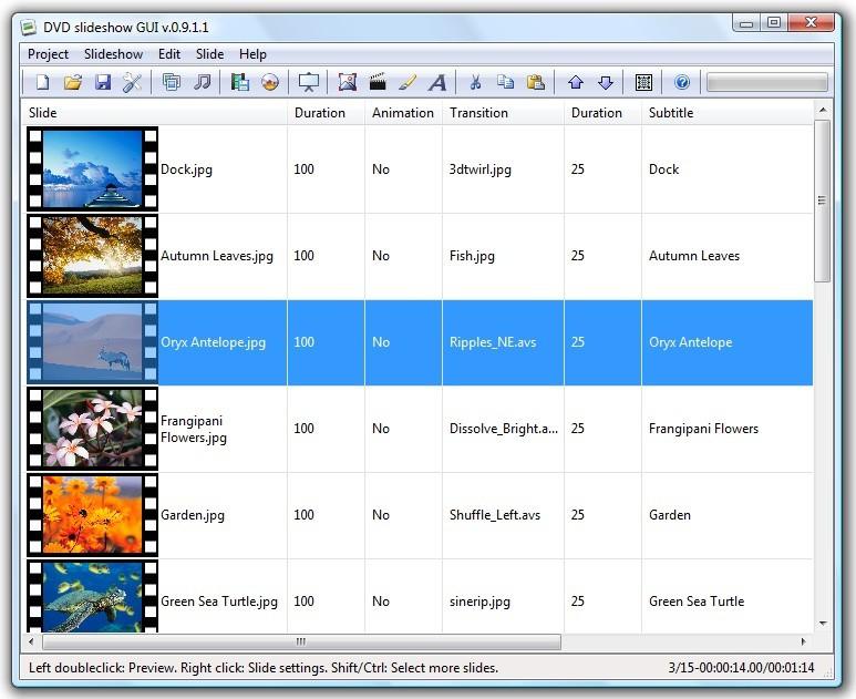 DVD Slideshow GUI oprogramowanie do pokazu slajdów