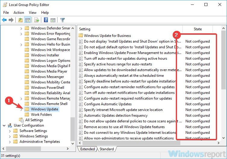 Uprawnienie administratora Windows Update