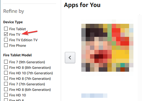 typ urządzenia fire TV amazon fire stick nie instaluje aplikacji