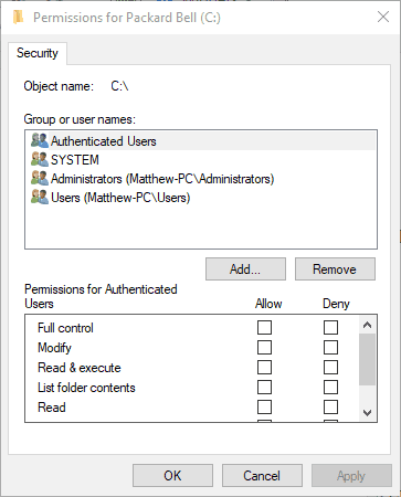 uprawnienia systemu uprawnień