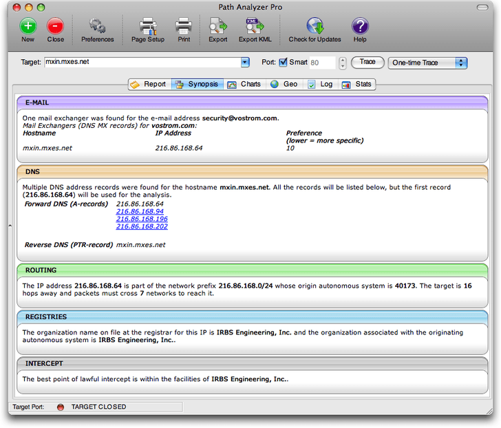 oprogramowanie wizualne traceroute