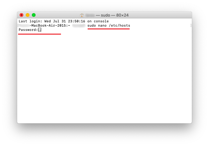 edytuj plik hosts mac