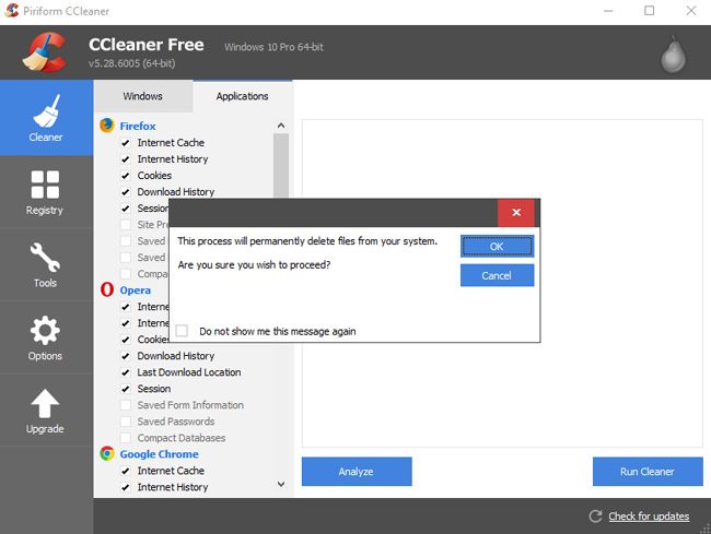 ccleaner run