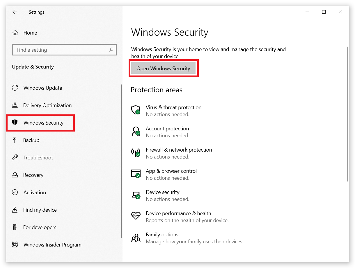 wyłącz Windows Defender