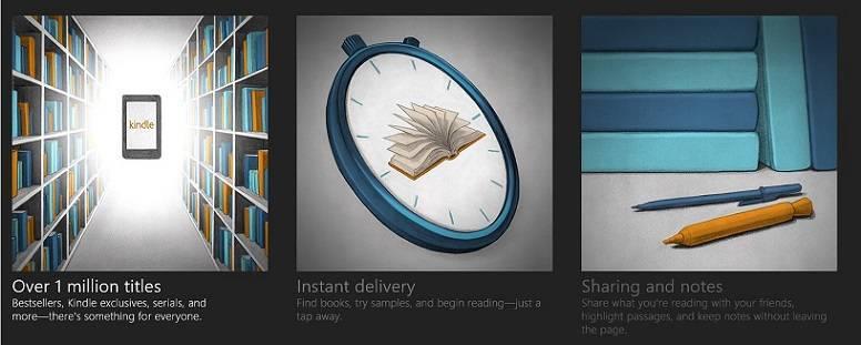 Windows 8 kindle app