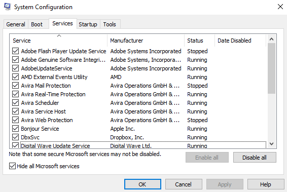 lista procesów regsvr32.exe