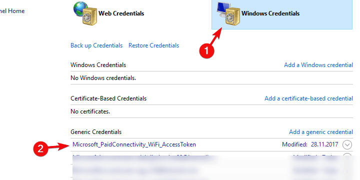 Windows 10 zapomina poświadczeń sieciowych