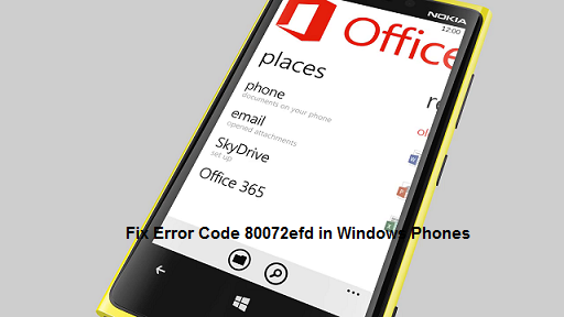 kod błędu 80072efd w telefonach z systemem Windows